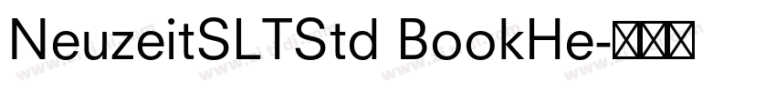 NeuzeitSLTStd BookHe字体转换
